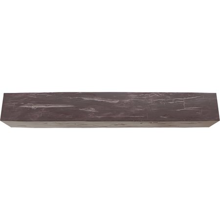 Ekena Millwork Hand Hewn Faux Wood Fireplace Mantel, Aged Rosewood, 4"H x 4"D x 60"W MANUHH04X04X60AR